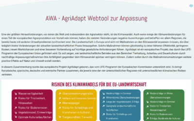 Webinaire pour l’outil web LIFE AgriAdapt (AWA)